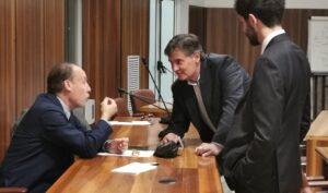 Rino Genovese (Patto Civico) in consiglio comunale tra Antonio Gengaro e Antonio Bellizzi