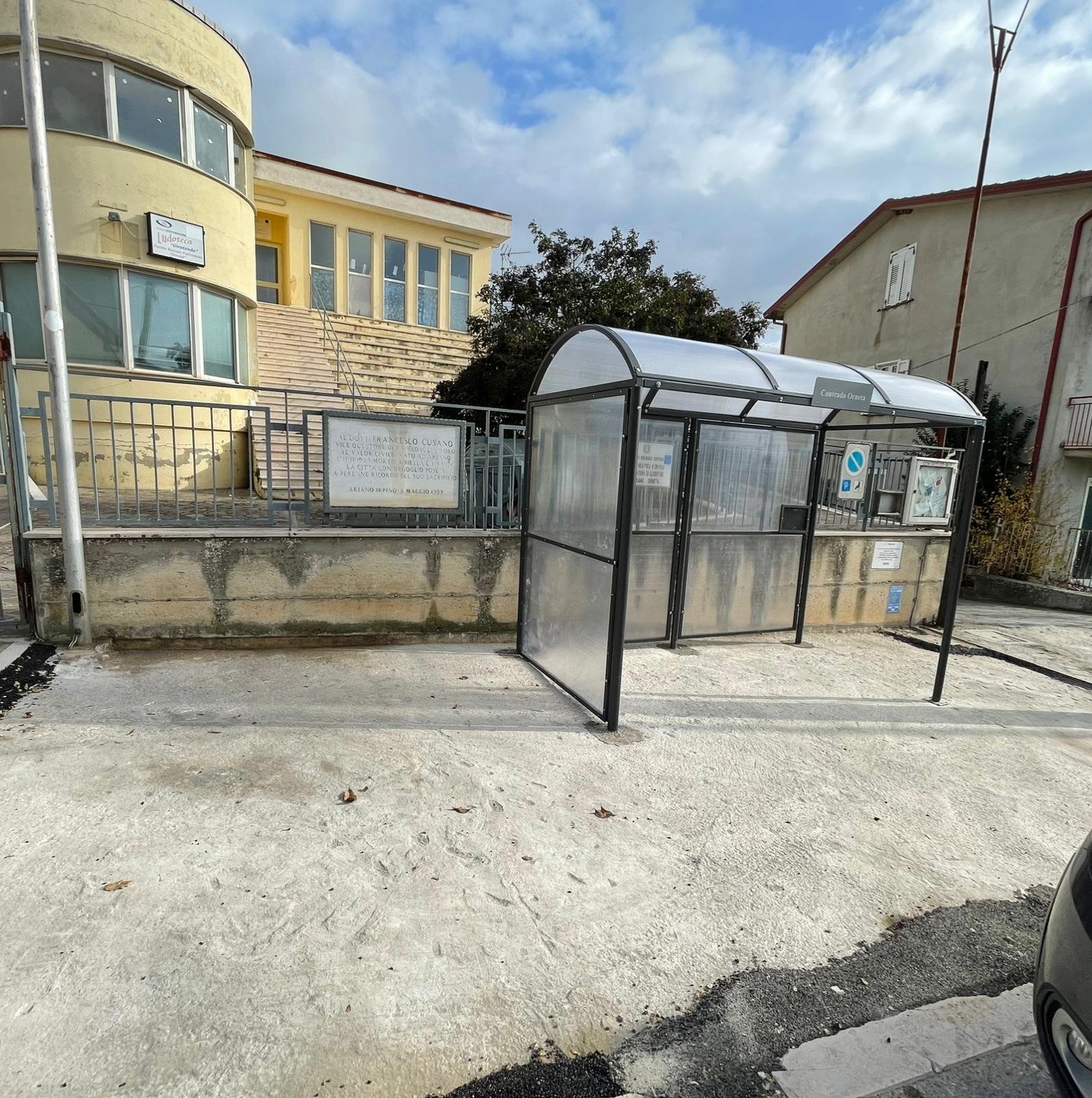 Ariano, al via i lavori di installazione delle nuove pensiline per i bus