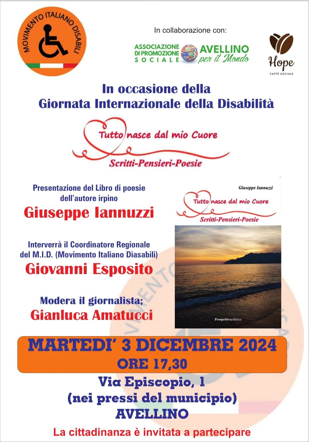 Giornata internazionale della disabilità, Avellino 3 dicembre 2024