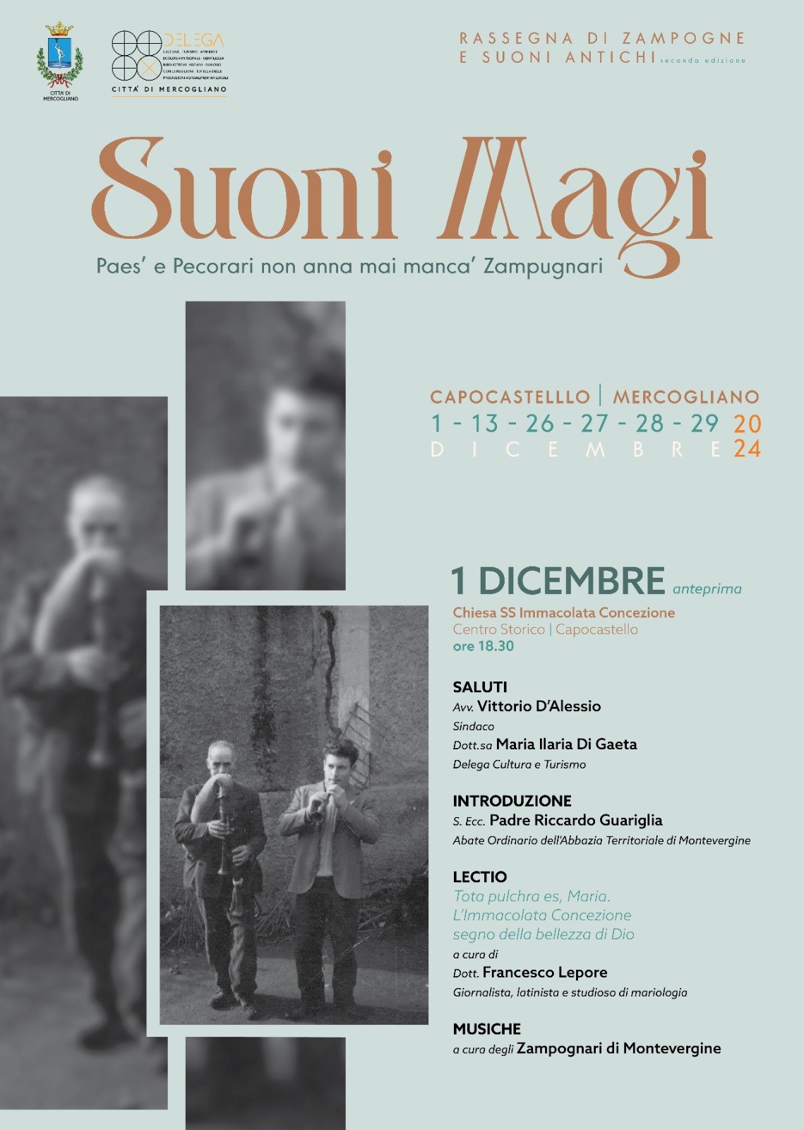 "Suoni Magi" a Capocastello, Mercogliano. Locandina