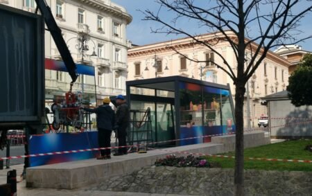 Casina di Vetro piazza Libertà smontaggio