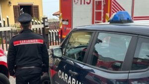 Incendio a Montemarano, sul posto carabinieri e vigili del fuoco