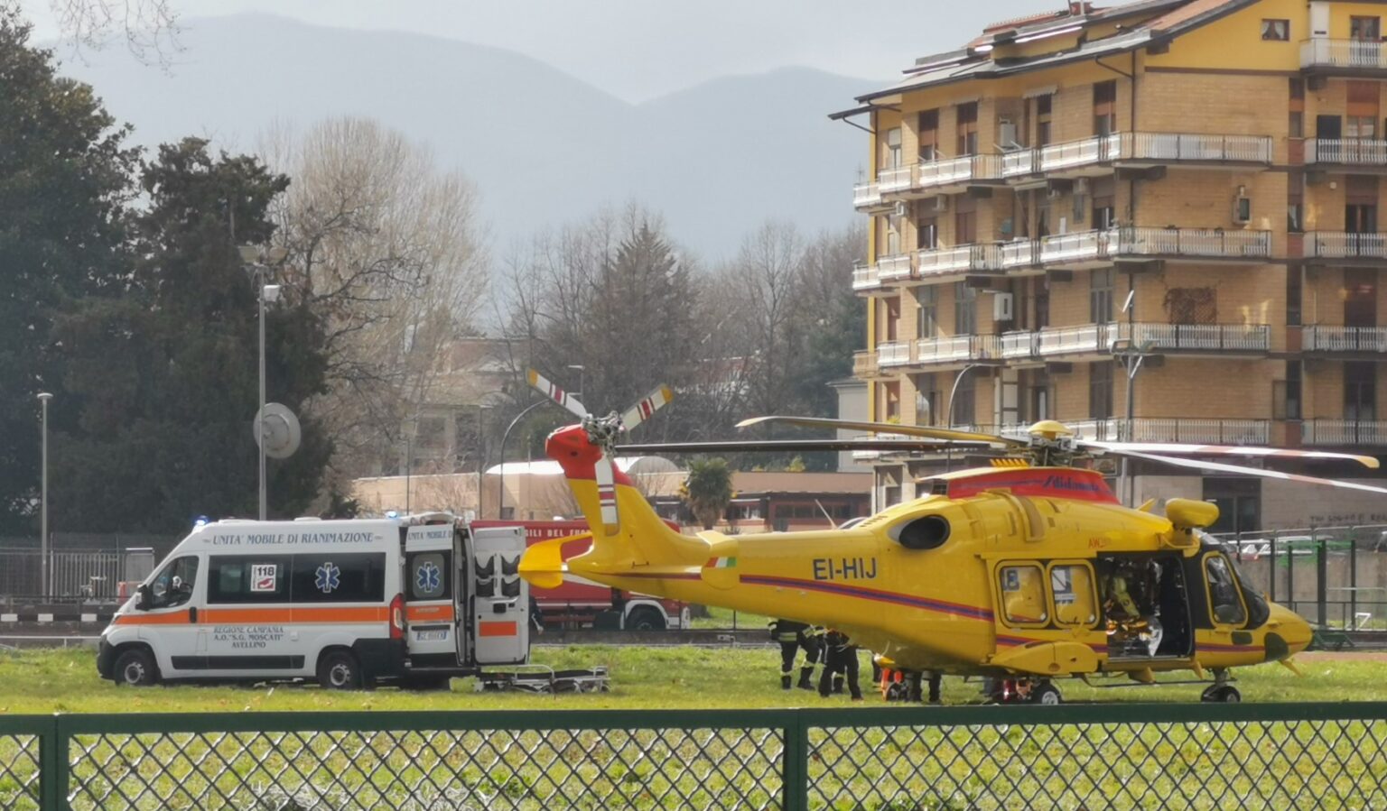 Elisoccorso al Campo Coni, Avellino