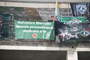 Stadio Partenio striscione per Salvatore Marzullo
