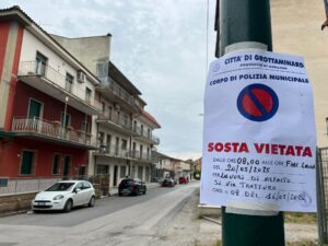 Grottaminarda via Tratturo divieto di sosta per lavori