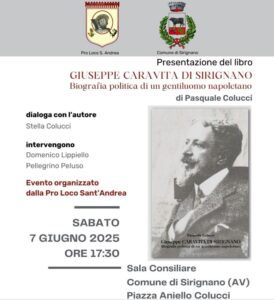 Giuseppe Caravita, principe di Sirignano, a confronto sullo studio di Colucci