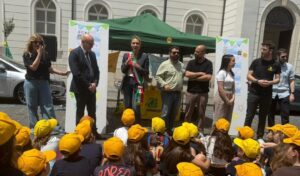 Nargi premiazione Piedibus in piazza Garibaldi, Avellino