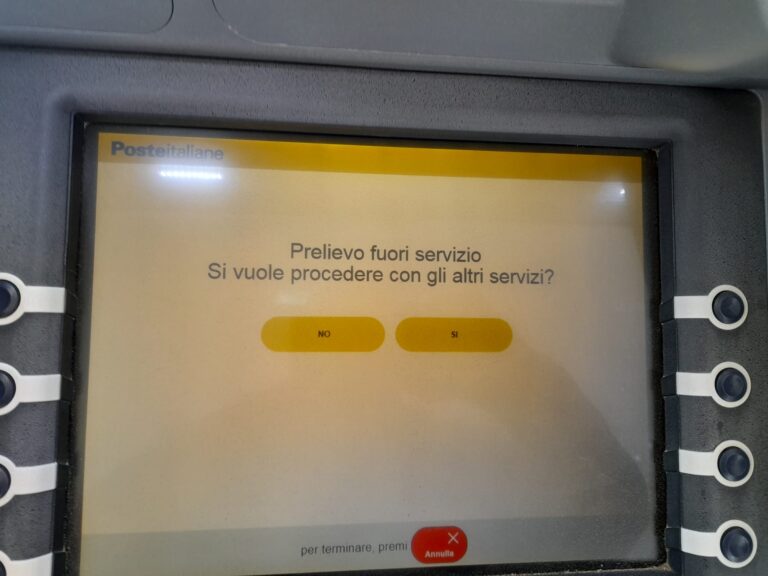 Postamat Frigento fuori servizio