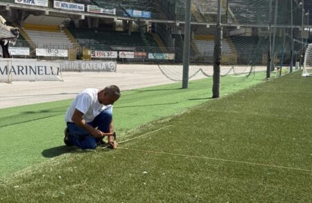 Avellino, lavori allo Stadio Partenio sul manto erboso
