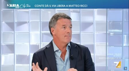 Matteo Renzi a L'Aria che Tira, La7