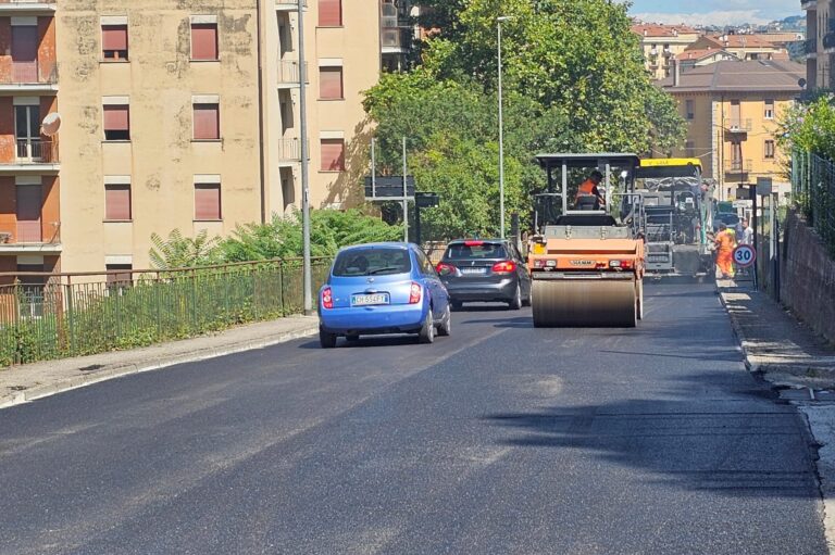 Via Due Principati asfalto