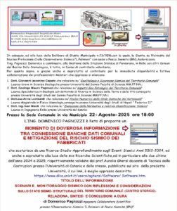 incontro sul rischio sismico a Pannarano locandina