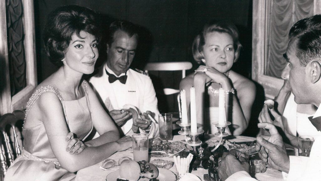 Maria Callas al ricevimento