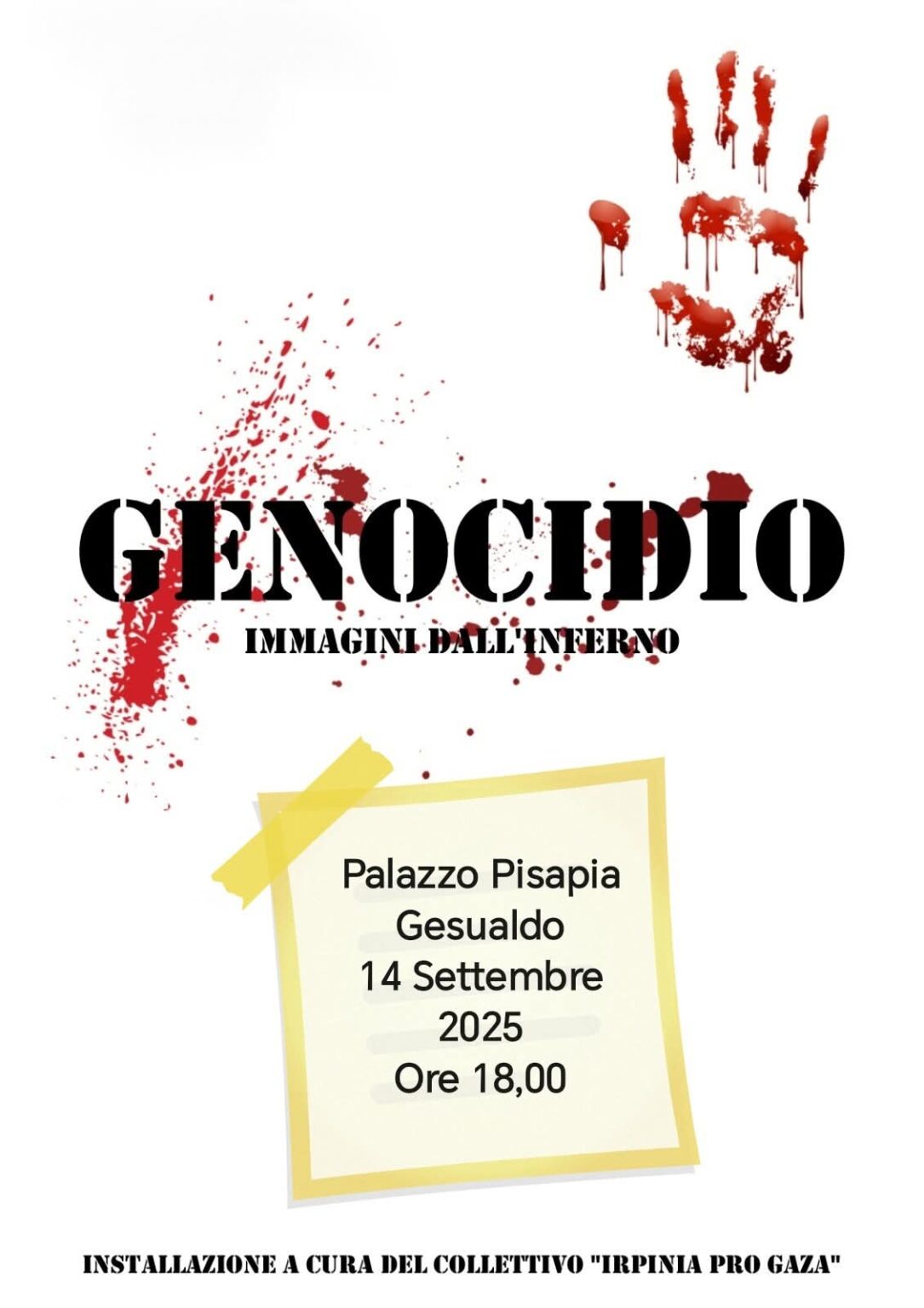 A Gesualdo una mostra fotografica per testimoniare il “genocidio” di Gaza