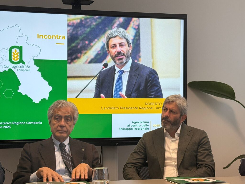 Regionali, Fico nella sede di Confagricoltura Campania. Presentato il documento “Agricoltura al centro dello sviluppo regionale 2025-2030”
