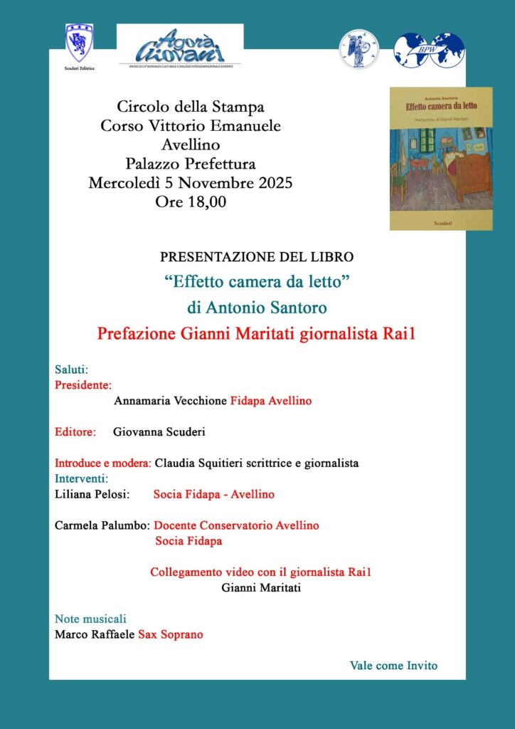 Si presenta al Circolo della stampa “Effetto camera da letto” di Santoro
