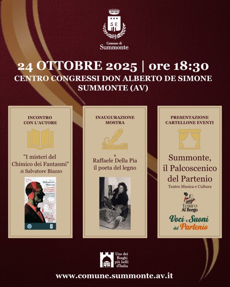 Summonte, il Palcoscenico del Partenio: il borgo punta ad essere laboratorio culturale. Dal Chimico dei Fantasmi di Biazzo alla mostra omaggio a Della Pia