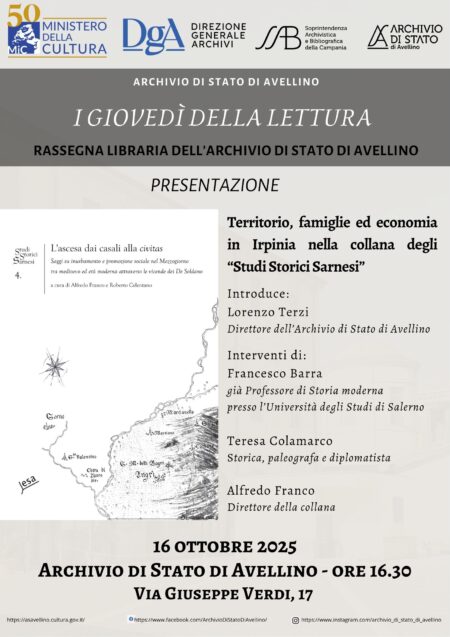 archivio di stato avellino giovedì della lettura locandina