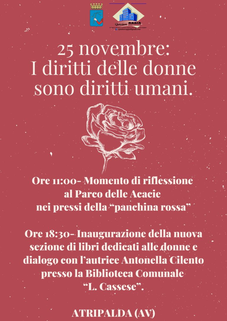 Atripalda locandina Giornata internazionale per l'eliminazione della violenza contro le donne