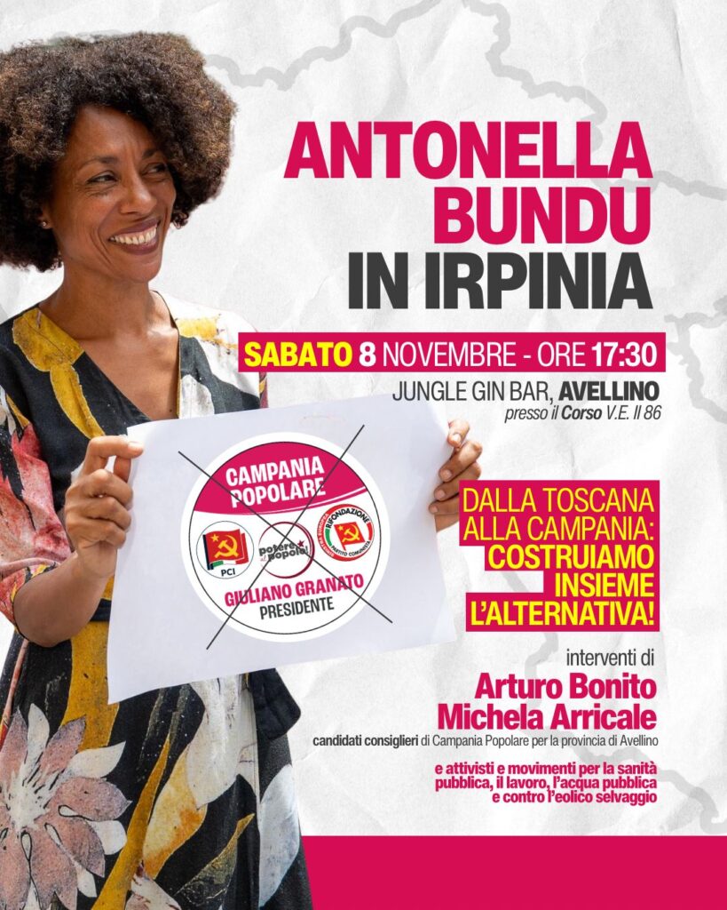 Campania Popolare incontra Antonella Bundu, candidata di Toscana Rossa, lista rivelazione alle ultime regionali