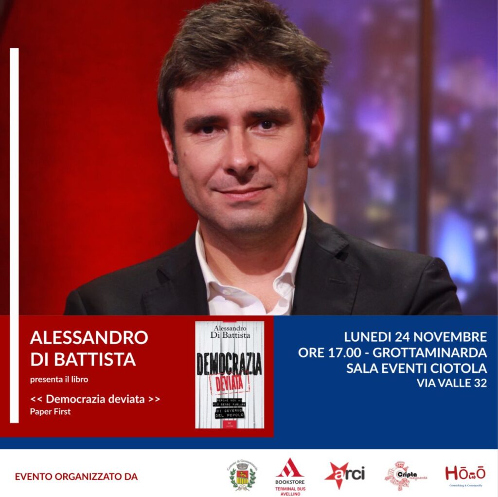 Di Battista presenta a Grottaminarda il suo libro sulla “democrazia deviata”