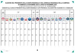 Manifesto elettorale Regionali Campania 2025 prov Avellino