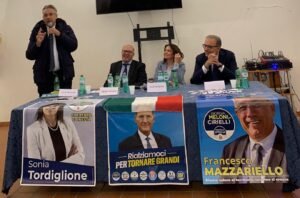 Francesco Mazzariello, Fabrizio Tatarella, Sonia Tordiglione e Giovanni D'Ercole, FdI
