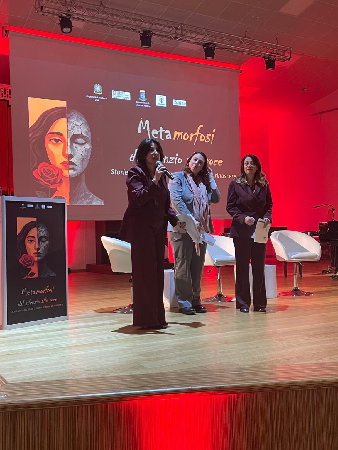 Metamorfosi: dal silenzio alla voce, il prefetto Riflesso: non lasciare sole le donne vittime di violenza. Pagliuca: combattere le discriminazioni