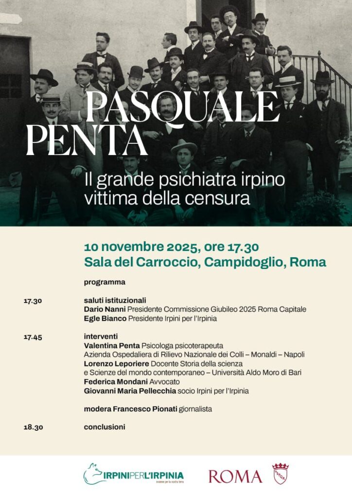 Irpini per l’Irpinia, in Campidoglio omaggio allo psichiatra Pasquale Penta