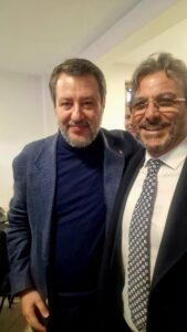 Da sinistra: Matteo Salvini e Massimo Picone, Lega
