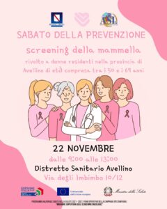 Sabato della prevenzione Screening mammella locandina