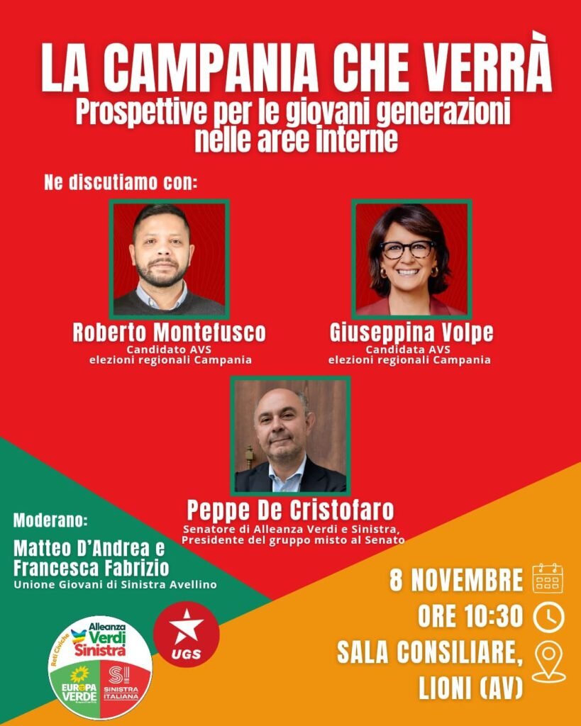 Sinistra Italiana locandina Lioni Avs