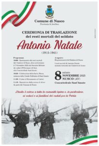 Tornano a Nusco i resti del soldato Antonio Natale