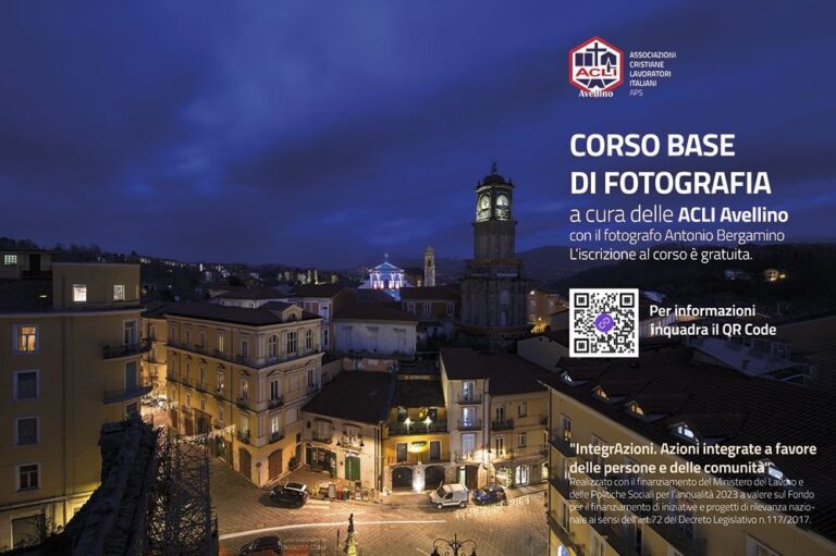 Acli Avellino: corso base di fotografia gratuito con i fondi del Ministero Corso base foto Acli Avellino locandina