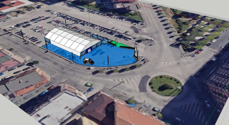 Tendostruttura in piazza Macello per anniversario terremoto 1980, Avellino