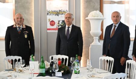 Angelo Perrone Matteo Pianteddosi e Pasquale Picone al Pranzo Sociale Anps Avellino