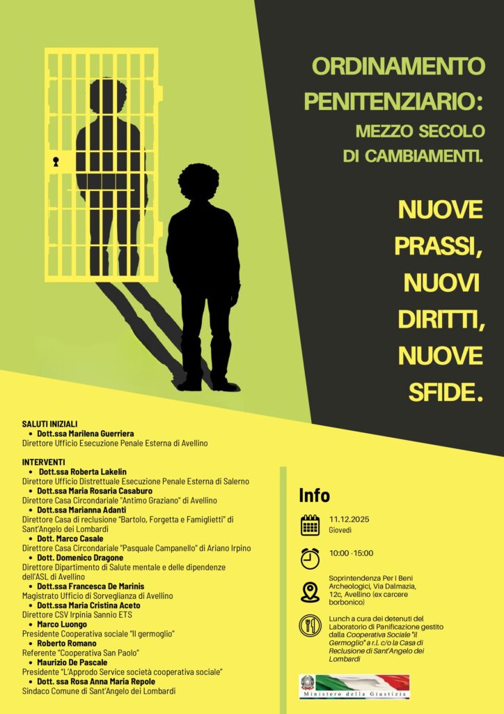 Avellino, convegno sull’Ordinamento Penitenziario: 50 anni di cambiamenti e nuove sfide