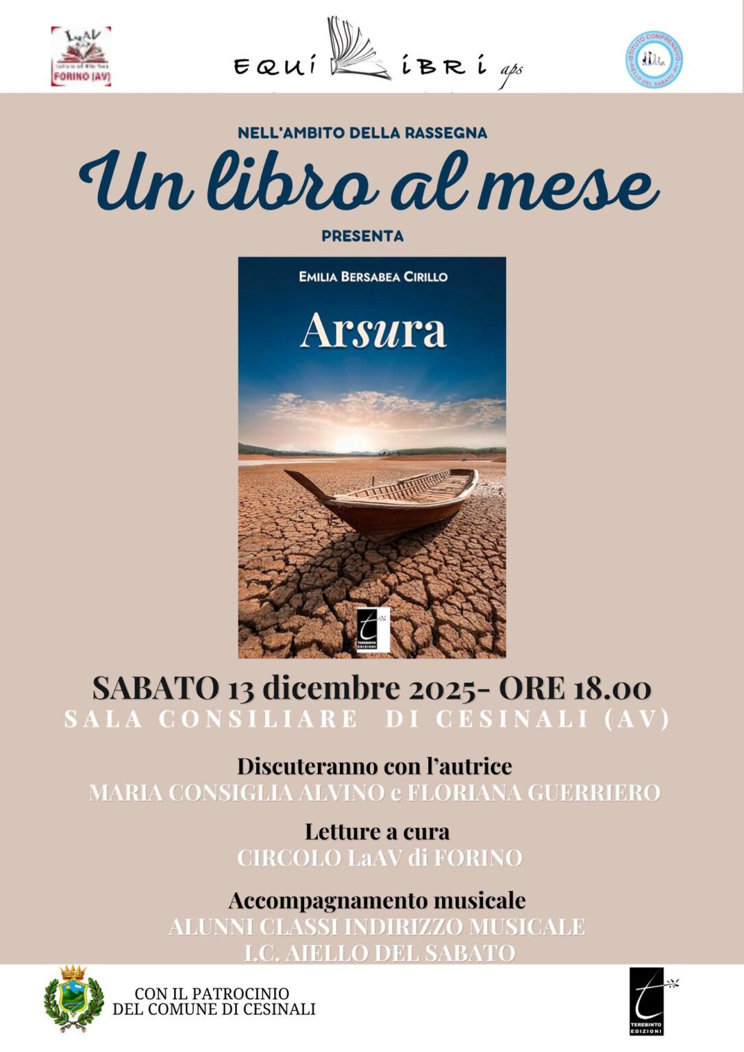 Un libro al mese, a Cesinali a confronto su “Arsura” di Cirillo: viaggio nei meandri dell’anima in cerca di luce