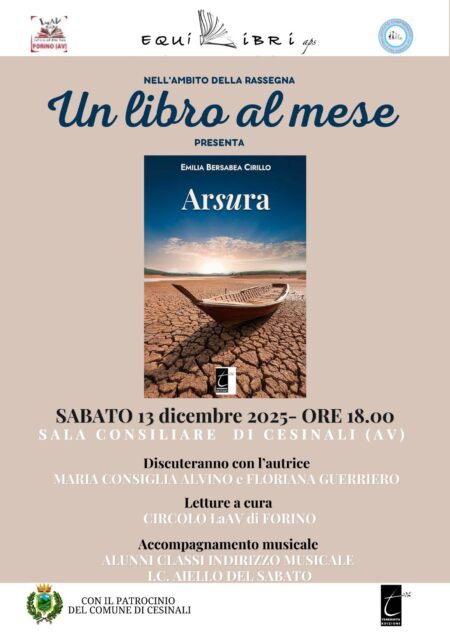 Un libro al mese, a Cesinali a confronto su “Arsura” di Cirillo: viaggio nei meandri dell’anima in cerca di luce