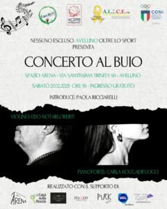 Nessuno escluso, Avellino oltre lo sport: allo Spazio Arena Concerto al Buio