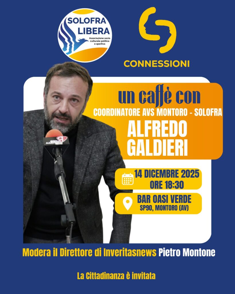 “Un caffè con Alfredo Galdieri”, appuntamento a Montoro con il coordinatore di Avs
