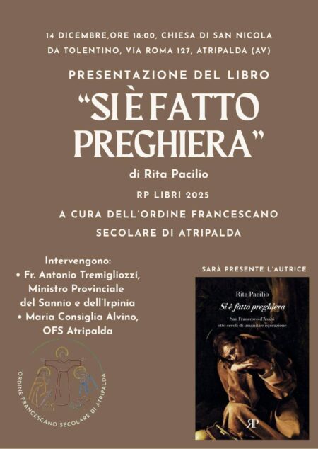 Ad Atripalda “Si è fatto preghiera”, Pacilio esplora il legame tra l’uomo e Dio attraverso la figura di San Francesco