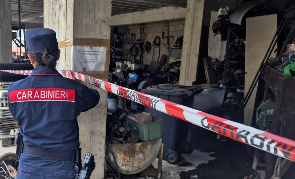 Reati ambientali, blitz a Monteforte Irpino: denunciato il titolare di un’officina meccanica Carabinieri sequestro