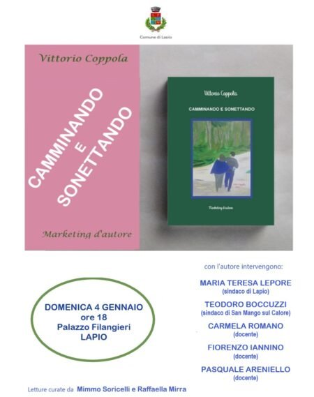 Camminando e sonettando, a San Mango si presentano le poesie di Vittorio Coppola