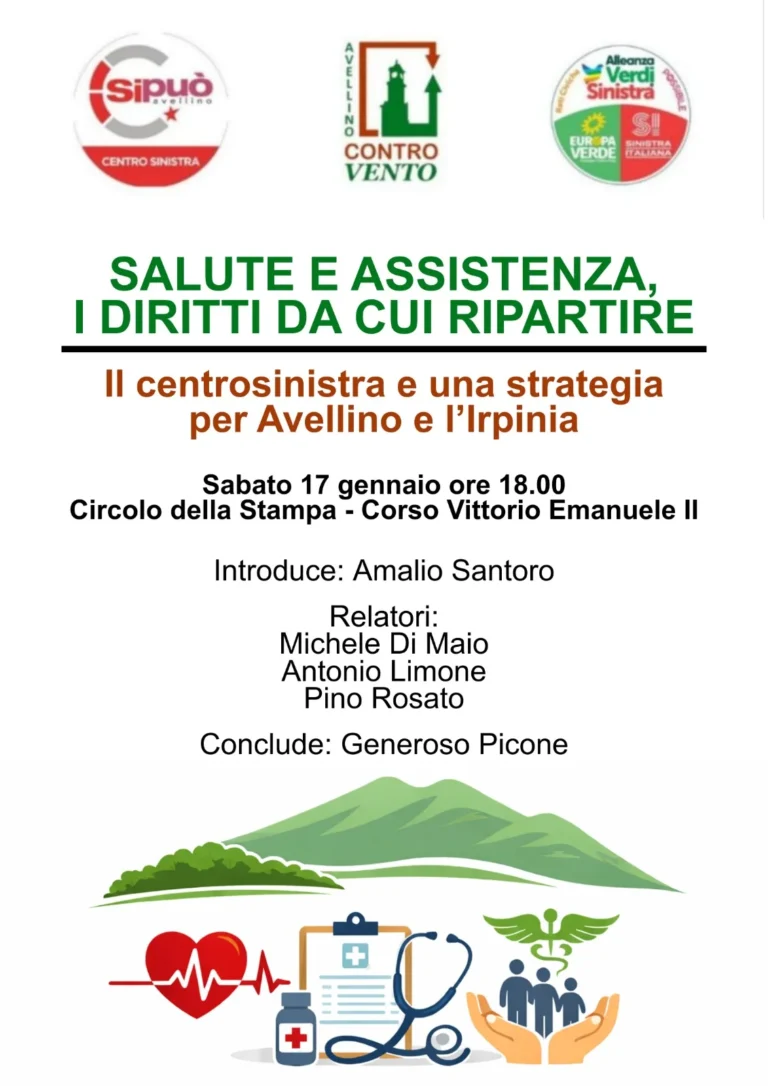 “Salute e assistenza. I diritti da cui ripartire” : domani l’incontro promosso da Avs, Controvento e SiPuò Controvento, Sinistra Italiana, Avs