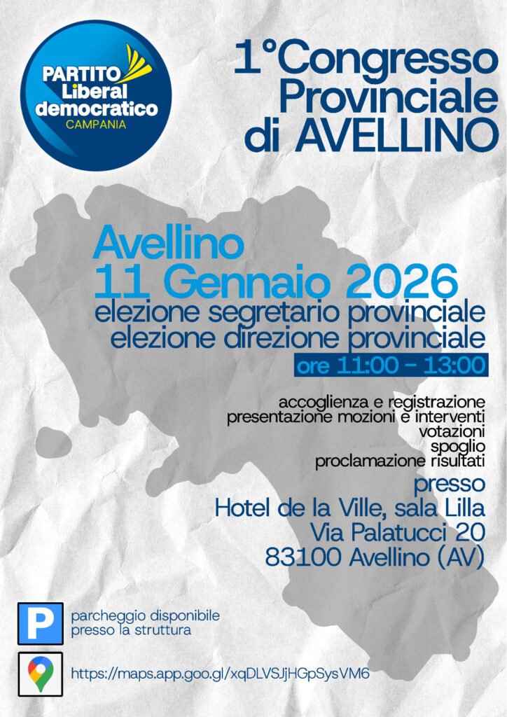 Partito Liberaldemocratico, Avellino accoglie il primo congresso provinciale