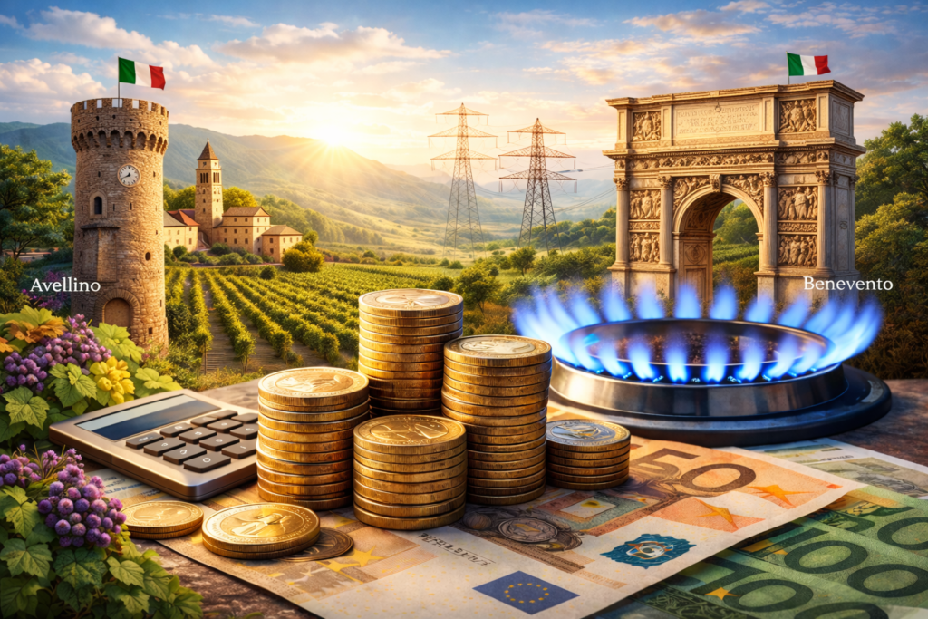 Decreto Energia, Unimpresa: “Per Irpinia e Sannio impatto da 78 milioni di euro” Bollette energia scenario Irpinia Sannio