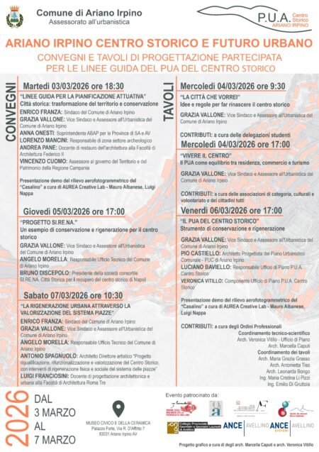 Ariano centro storico e futuro urbano, sul Tricolle a confronto sul futuro della città