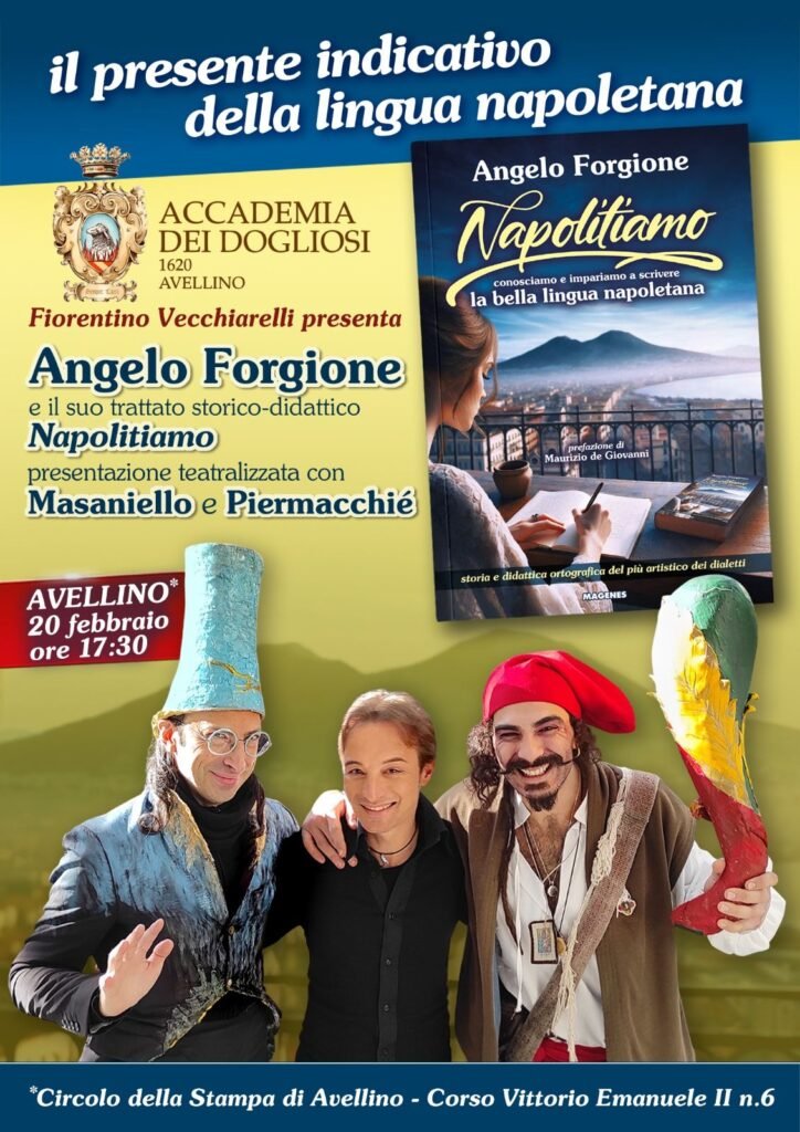 Napolitiamo, l’Accademia dei Dogliosi presenta il saggio di Forgione dedicato alla lingua napoletana