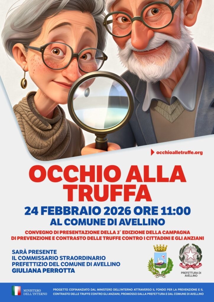 Occhio alla truffa - Locandina Comune Avellino